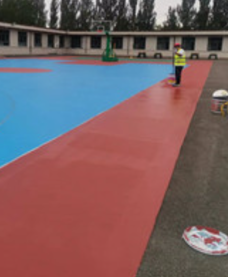 东郊镇旧篮球场地面改造翻新整改   